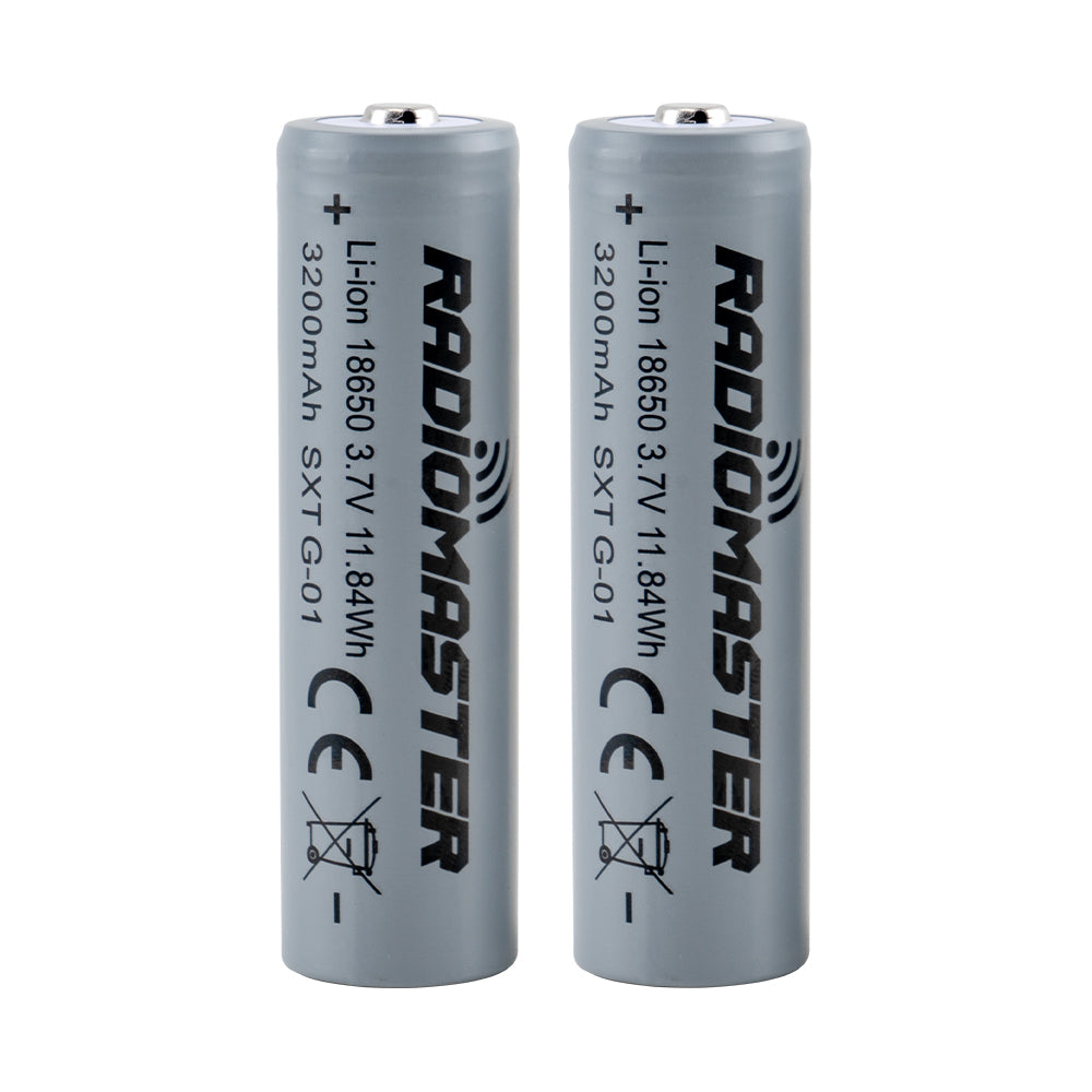 18650 3200mAh 3.7V Battery (2pcs) for TX16S / Boxer / TX12/ Pocket / M RadioMaster RC 18650 3200mAh 3.7V Battery (2pcs) for TX16S / Boxer / TX12/ Pocket / M RadioMaster RC