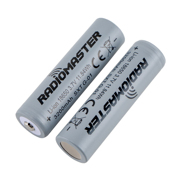 18650 3200mAh 3.7V Battery (2pcs) for TX16S / Boxer / TX12/ Pocket / M RadioMaster RC 18650 3200mAh 3.7V Battery (2pcs) for TX16S / Boxer / TX12/ Pocket / M RadioMaster RC