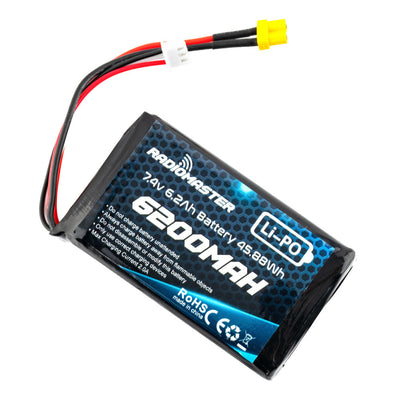 2S 7.4V 6200mAh Lipo Battery